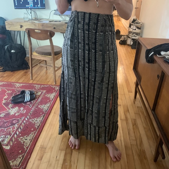 Ethnic boho artisanal maxi skirt - size 6 - Picture 9 of 11